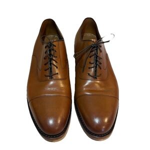Johnston & Murphy 22-2982 Melton Cap Toe Oxford Mens Shoes Brown Sz 10.5D Optima